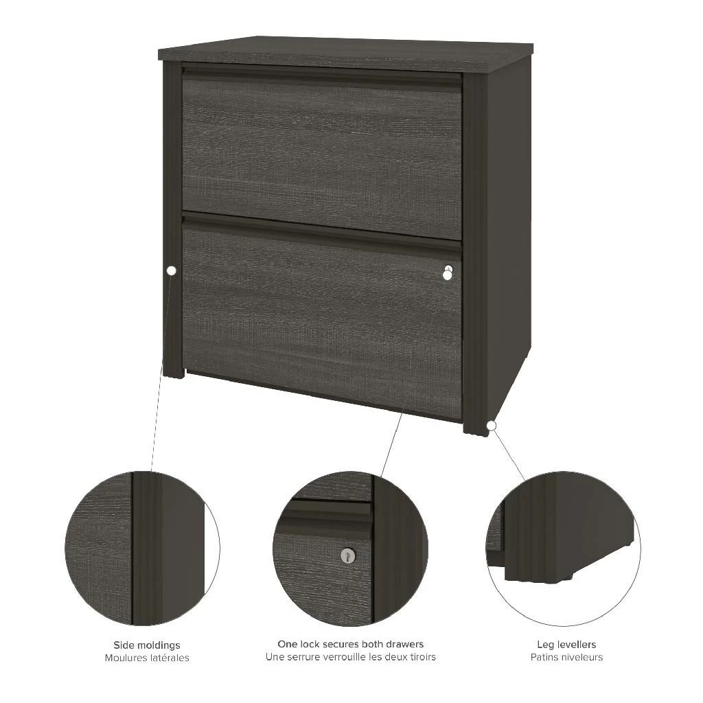 Prestige + 30" Lateral File In Bark Gray & Slate - Bestar 99630-000047 - Image 2