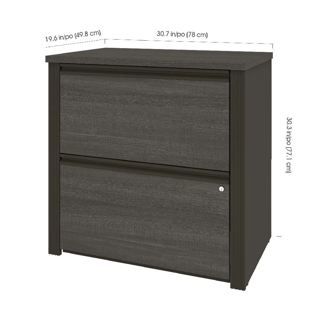 Prestige + 30" Lateral File In Bark Gray & Slate - Bestar 99630-000047 - Image 3