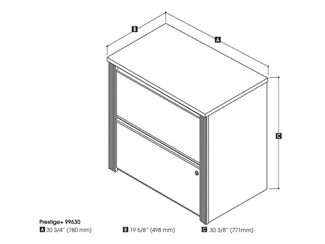 Prestige + 30" Lateral File In Bark Gray & Slate - Bestar 99630-000047 - Image 7