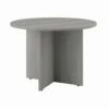 Bush Business Furniture 42W Round Conference Table With Wood Base In Platinum Gray - Bush Business Furniture 99TB42RPG