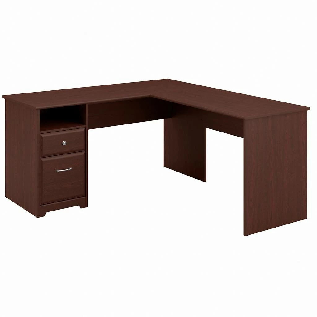 Cabot 60W L Shaped Computer Desk With Drawers In Harvest Cherry - Bush Furniture CAB044HVC - Image 7