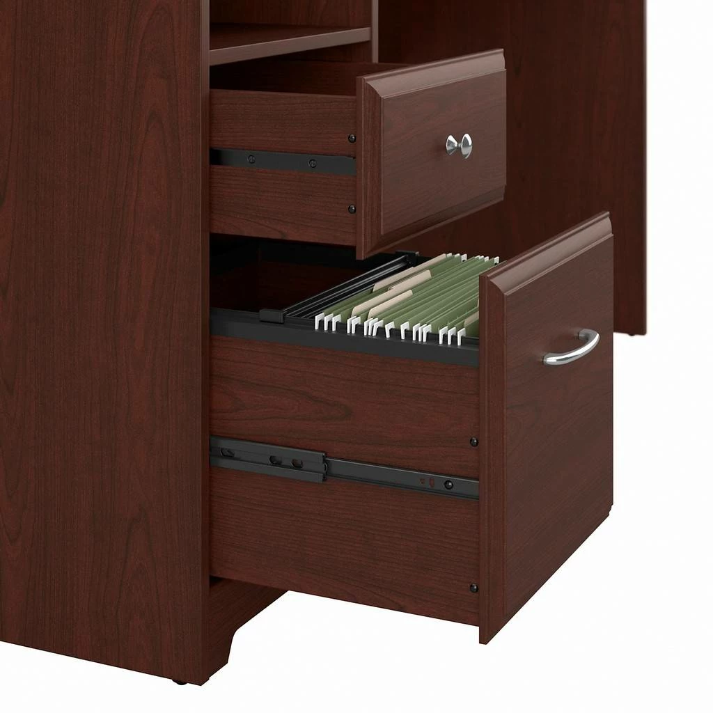 Cabot 60W L Shaped Computer Desk With Hutch And Drawers In Harvest Cherry - Bush Furniture CAB046HVC - Image 12