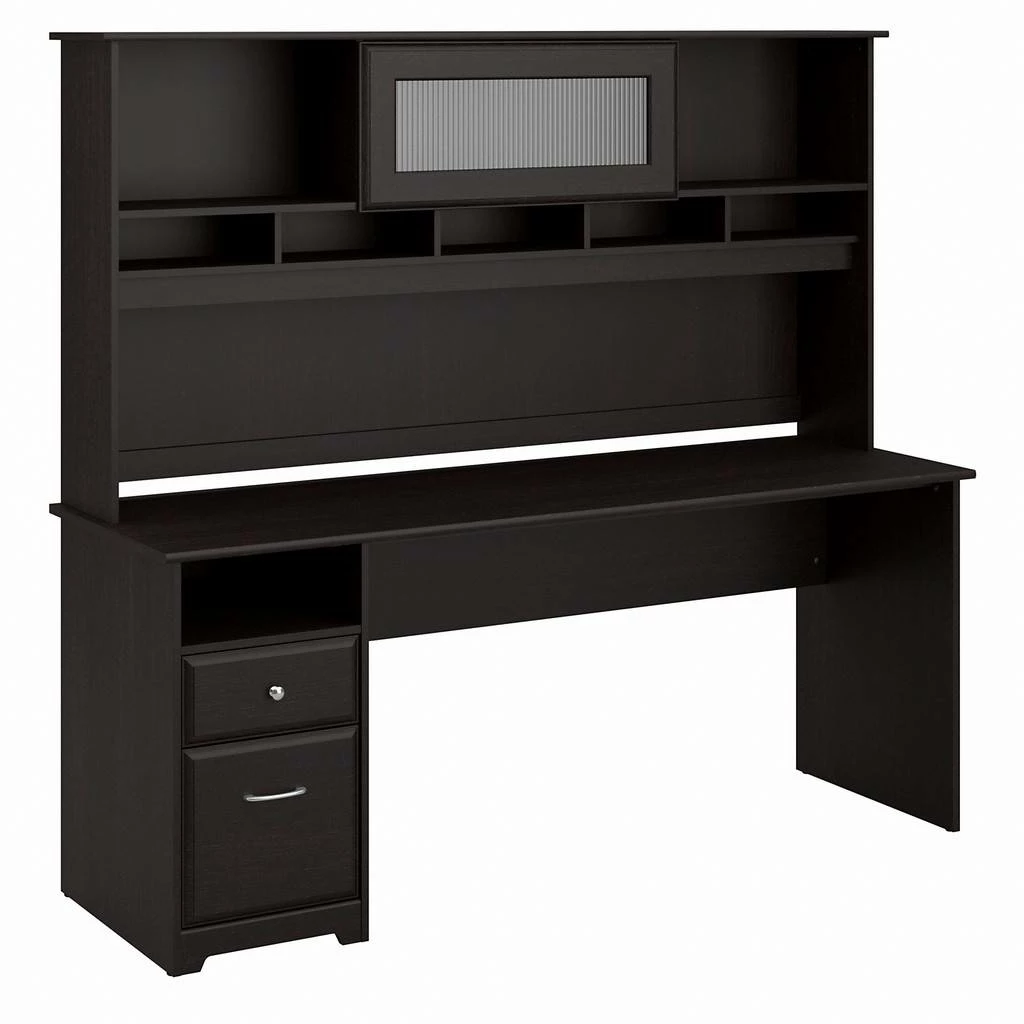 Cabot 72W Computer Desk With Hutch And Drawers In Espresso Oak - Bush Furniture CAB049EPO - Image 8
