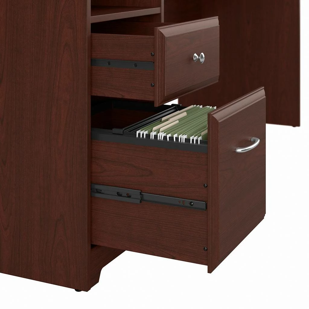 Cabot 72W L Shaped Computer Desk With Hutch And Drawers In Harvest Cherry - Bush Furniture CAB053HVC - Image 12