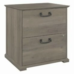 Bush Furniture Homestead Farmhouse Lateral File Cabinet In Driftwood Gray - Bush Furniture HOF129DG-03