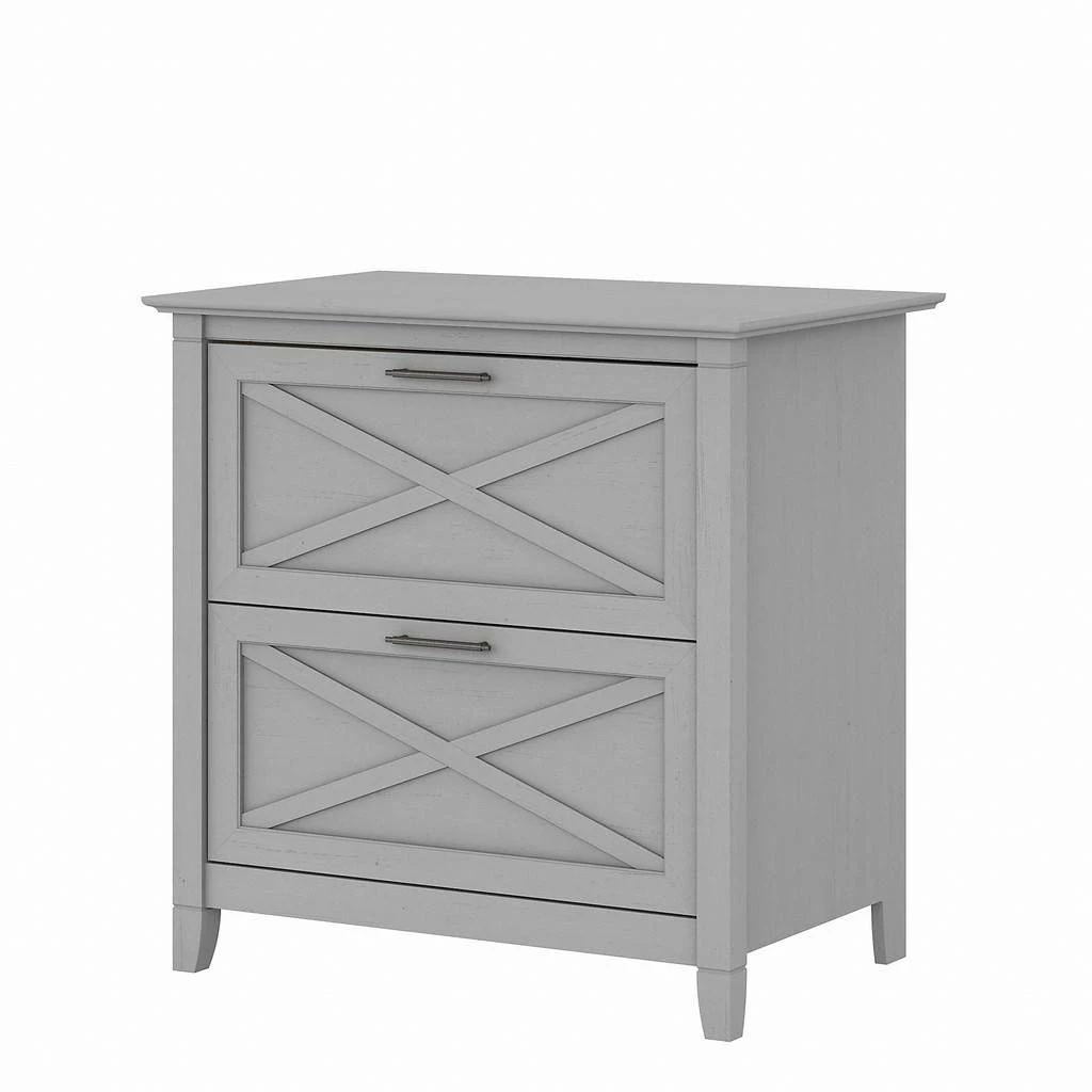 Bush Furniture Key West 2 Drawer Lateral File Cabinet In Cape Cod Gray - Bush Furniture KWF130CG-03