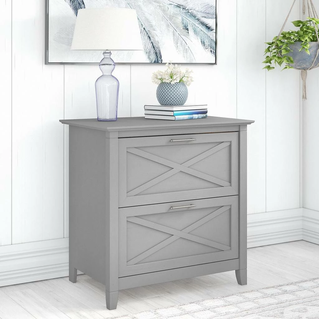 Bush Furniture Key West 2 Drawer Lateral File Cabinet In Cape Cod Gray - Bush Furniture KWF130CG-03 - Image 2