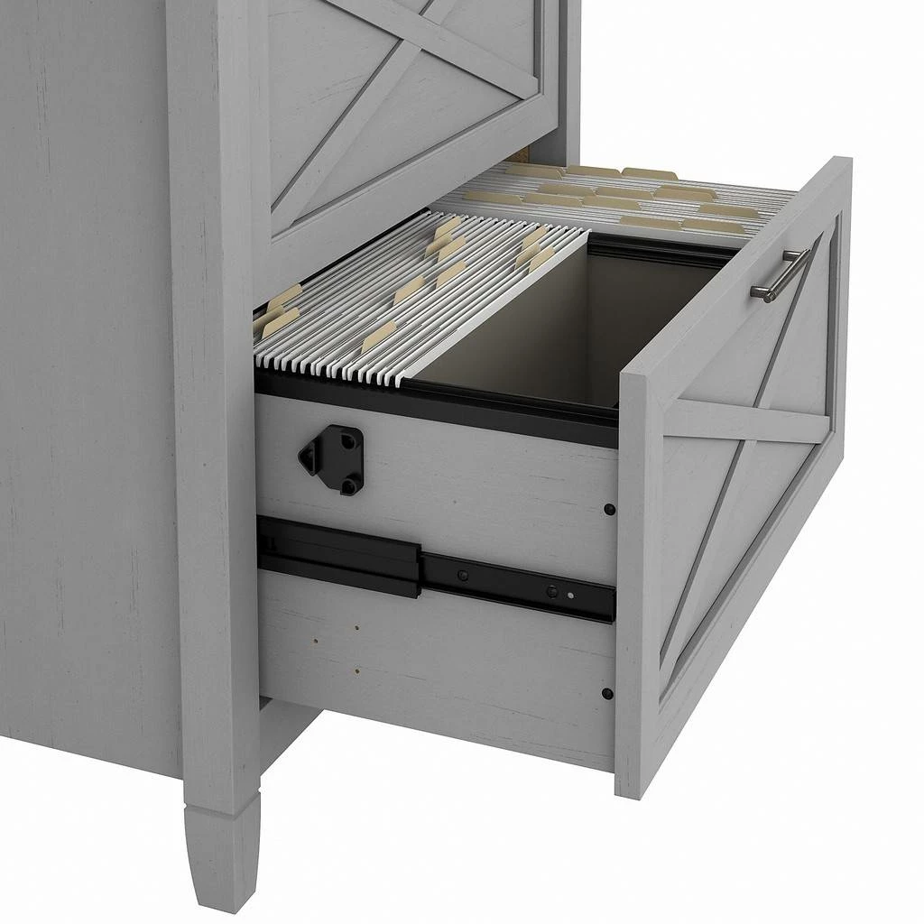 Bush Furniture Key West 2 Drawer Lateral File Cabinet In Cape Cod Gray - Bush Furniture KWF130CG-03 - Image 4