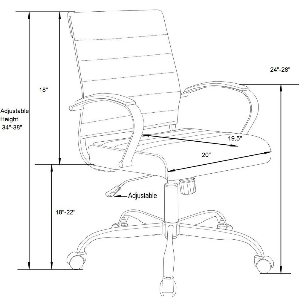 LeisureMod Benmar Home Leather Office Chair - LeisureMod BO19BLL - Image 6