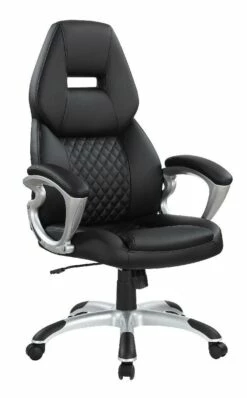 Transitional Black High-Back Office Chair - Coaster 801296