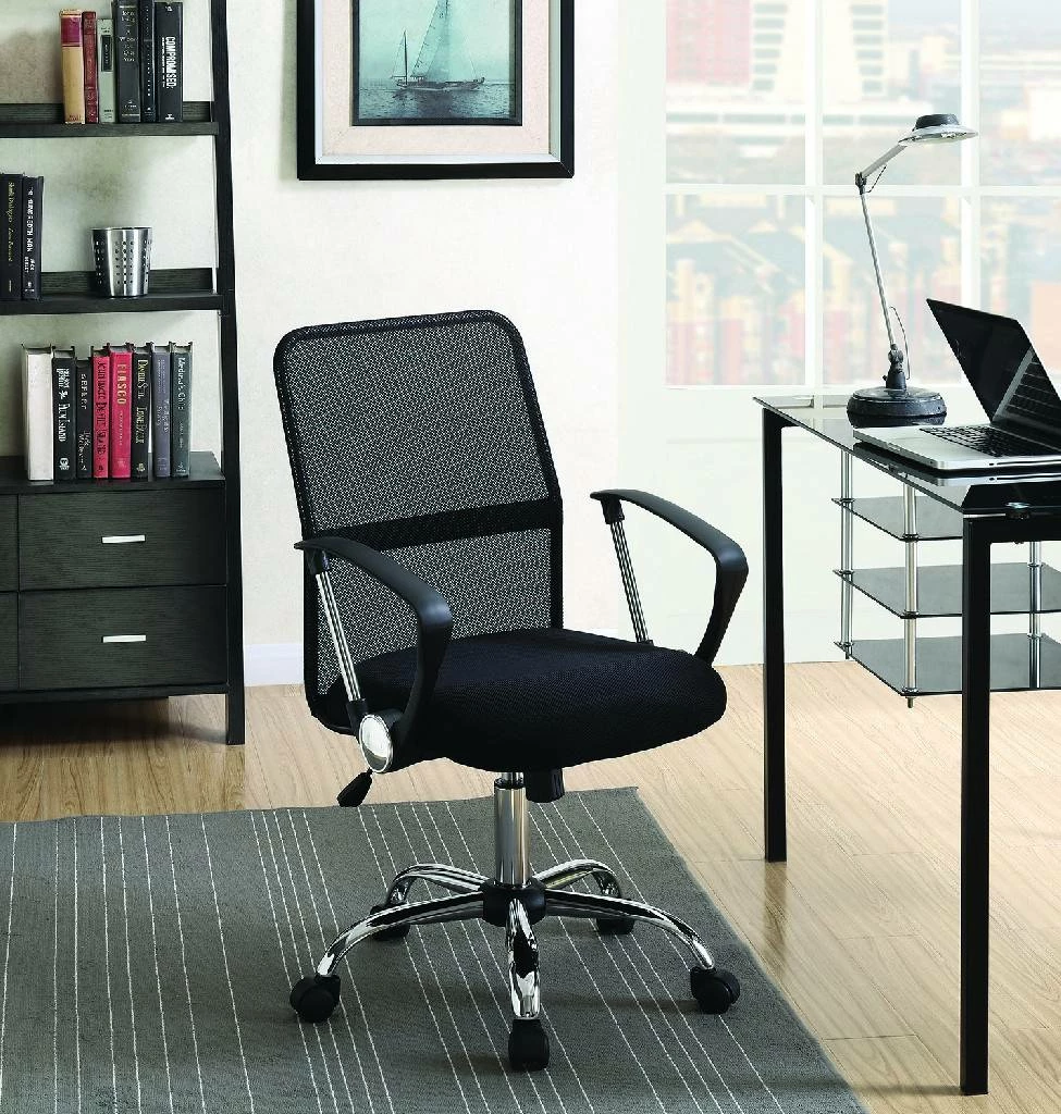 Modern Black Mesh-Back Office Chair - Coaster 801319