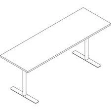 Groupe Lacasse Quorum Multiconference Table - 10 Ft X 48" X 1.5" - Material: Thermofused Laminate (TFL) - Finish: Brown - LAST1SRC2460TR