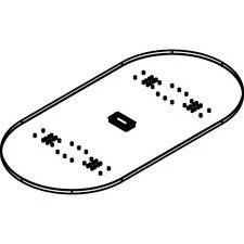 Groupe Lacasse Quorum Multiconference Table - 96" X 48" X 1.5" - Material: Thermofused Laminate (TFL) - Finish: Snow, Silver Edge - LAST5SRT4896PCO