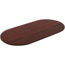 Lorell Chateau Series Mahogany 8' Oval Conference Tabletop - 94.5" X 47.3" X 1.4" - Reeded Edge - Material: P2 Particleboard - Finish: Mahogany Laminate - LLR34342