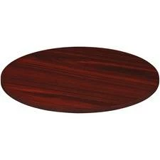 Lorell Chateau Conference Table Top - 42" , 0.1" Edge - Reeded Edge - Finish: Mahogany Laminate - LLR34352