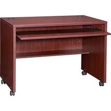 Lorell Essentials Computer Workstation - 29.50" Height X 41.38" Width X 23.63" Depth - Assembly Required - Mahogany - LLR48085