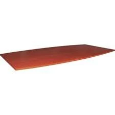 Lorell Essentials Boat Shaped Conference Tabletop (Box 1 Of 2) - 94.5" X 47.3" X 1" X 1.3" - Finish: Cherry, Laminate - LLR69120