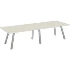 Special-T 42x120 AIM XL Conference Table - Laminated Top - 10 Ft Table Top Width X 42" Table Top Depth - 29" Height - Assembly Required - Crisp Linen - SCTAIMXL42120CL