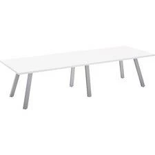 Special-T 42x120 AIM XL Conference Table - Laminated Top - 10 Ft Table Top Width X 42" Table Top Depth - 29" Height - Assembly Required - Designer White - SCTAIMXL42120DW