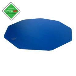 9Mat Polycarbonate 9-Sided Blue Chair Mat For Carpets Up To 1/2" - 38" X 39" - Floortex FC111001009RBL