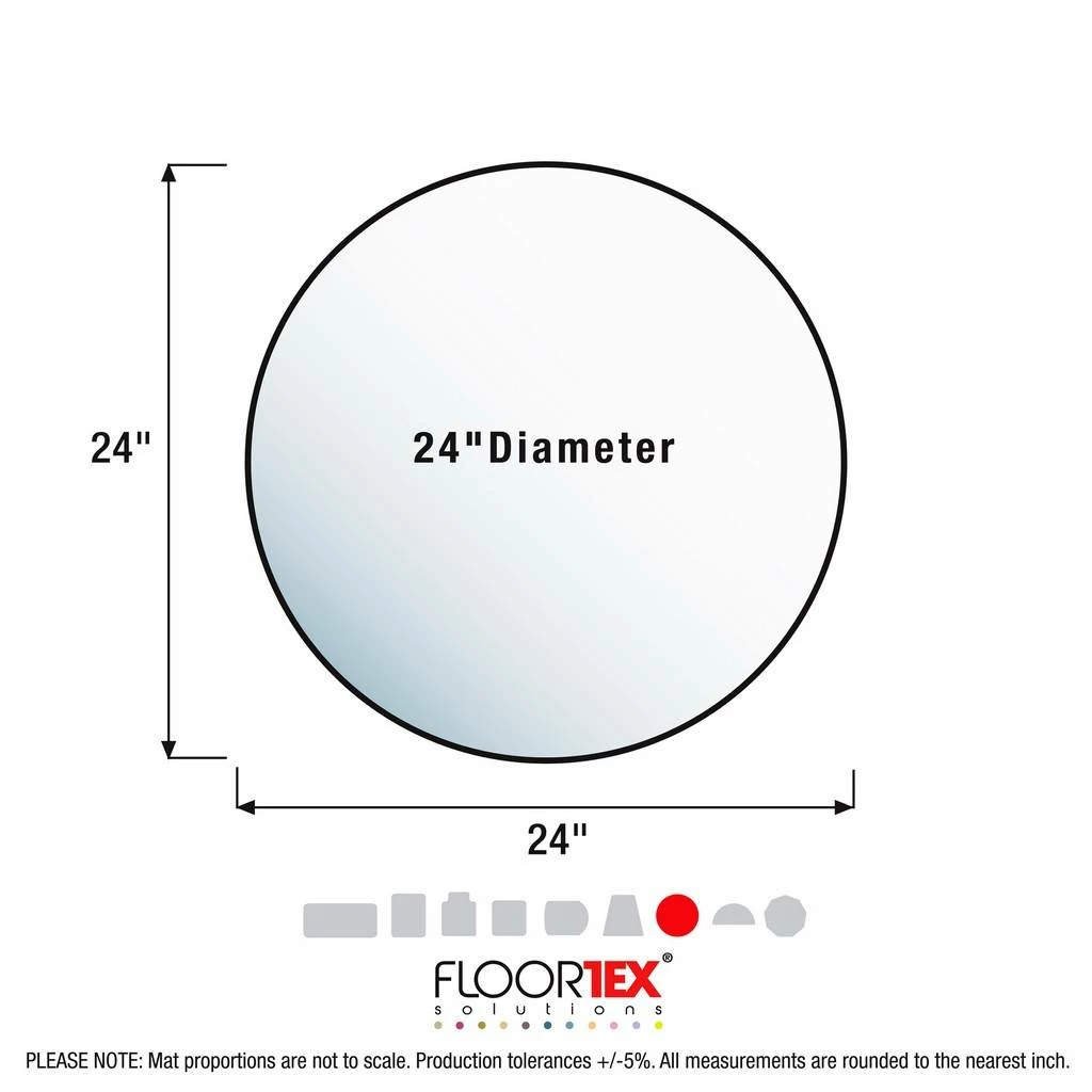 Ultimat Polycarbonate Circular Floor Mat For Hard Floors - 24" Diameter - Floortex FC126020RR - Image 4