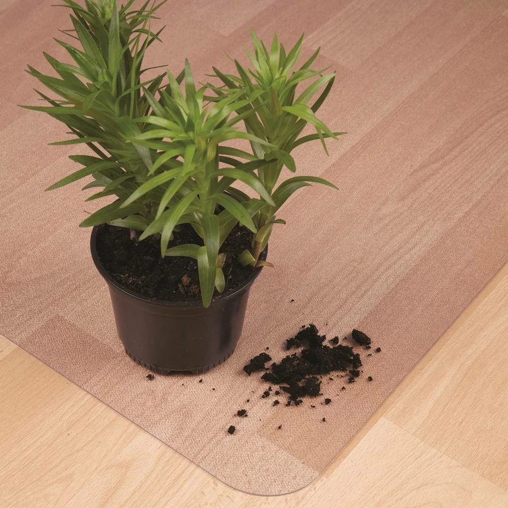 Ecotex Recycled Rectangular Chair Mat With Anti-Slip Backing For Hard Floors - 30" X 48" - Floortex FCECO3048AEP - Image 2