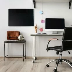 Viztex Glacier Black Multi-Purpose Grid Glass Dry Erase Board 17" X 23" - Floortex FCVGM1723BG