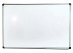 Viztex Lacquered Steel Magnetic Dry Erase Board With An Aluminium Frame - 18" X 24" - Floortex FCVLM2418A