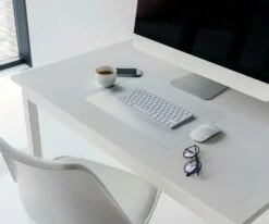 Desktex Pack Of 4 Vinyl Rectangular Desk Pads - 17" X 22" - Floortex FPDE1722V4