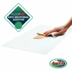 Hometex Pack Of 4 Anti-Microbial Vinyl Rectangular Place Mats - 12" X 18" - Floortex FPHMPM3046EV4