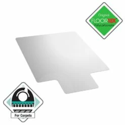 Ultimat Polycarbonate Lipped Chair Mat For Carpets Up To 1/2" - 48 X 53" - Floortex FR1113423LR
