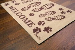 Doortex Welcome Boots Design Door Mat - 24" X 39" - Floortex FR4WB2439BG