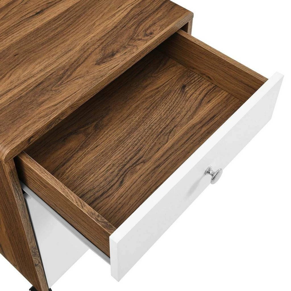 Transmit Wood File Cabinet In Walnut/White - Image 3