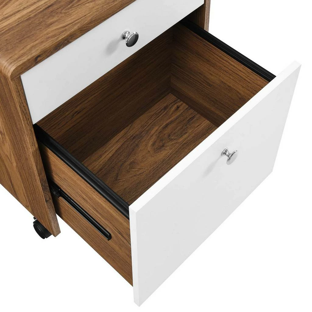 Transmit Wood File Cabinet In Walnut/White - Image 4