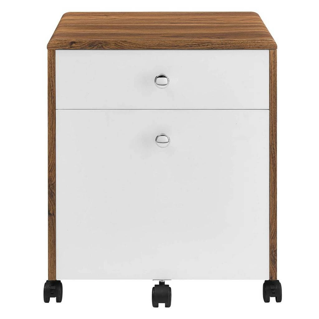 Transmit Wood File Cabinet In Walnut/White - Image 6