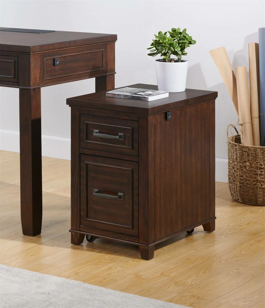 Del Mar File Cabinet With Fingerprint Lock In Coffee Walnut - Martin Svensson 7102809 - Image 3