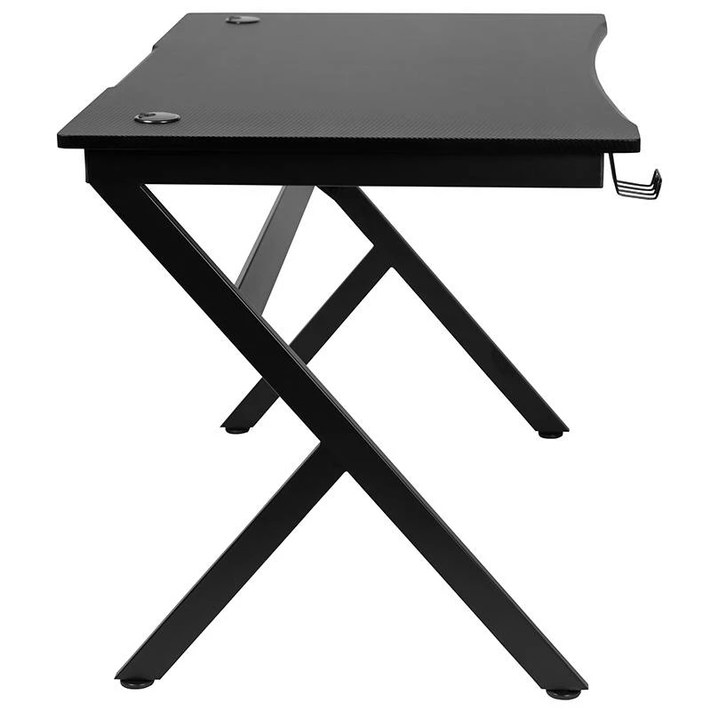 Gaming Desk 45.25" X 29" Computer Table Gamer Workstation With Headphone Holder And 2 Cable Management Holes - Flash Furniture NAN-NJ-TG-D1904-GG - Image 10