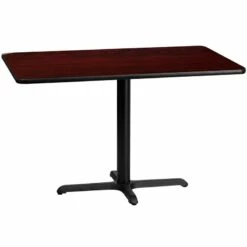 30'' X 48'' Rectangular Mahogany Laminate Table Top With 23.5'' X 29.5'' Table Height Base - Flash Furniture XU-MAHTB-3048-T2230-GG