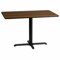 24'' X 42'' Rectangular Walnut Laminate Table Top With 23.5'' X 29.5'' Table Height Base - Flash Furniture XU-WALTB-2442-T2230-GG