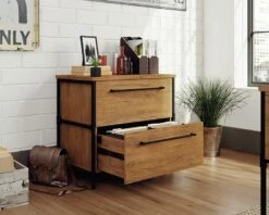 Iron City Lateral File Co In Checked Oak - Sauder 427135