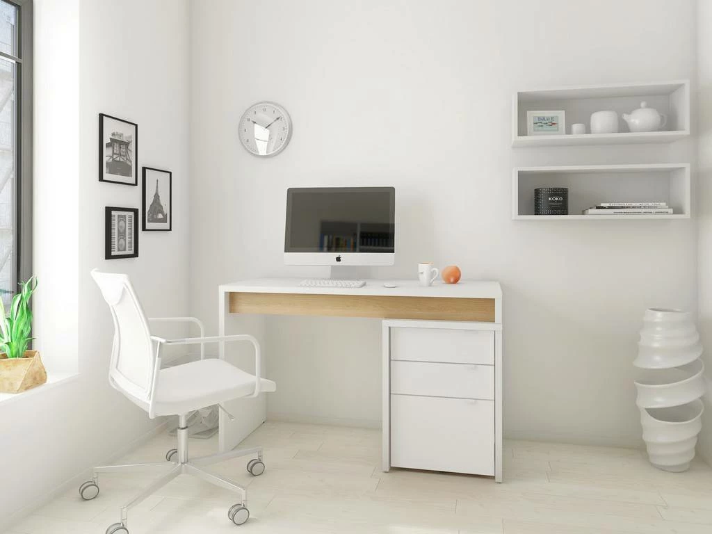 Chrono Filing Cabinet With 3 Drawers In White - Nexera 211200 - Image 2