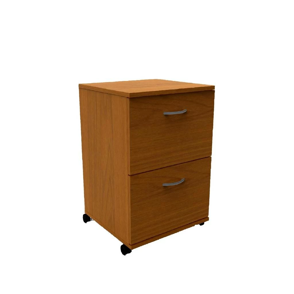 Essentials Rolling Filing Cabinet With 2 Drawers In Cappuccino - Nexera 8093 - Image 3