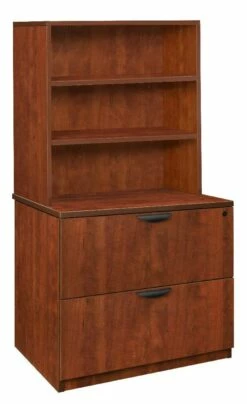 Legacy Lateral File W/ Open Hutch In Cherry - Regency LPLFH3665CH