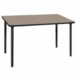 Regency Kee 42 X 24 In. Folding Training Seminar Table- Beige Top, Black Legs - Regency MTF4224BEBK