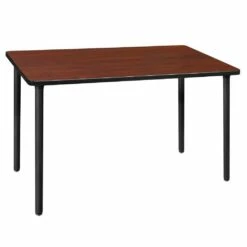 Regency Kee 42 X 24 In. Folding Training Seminar Table- Cherry Top, Black Legs - Regency MTF4224CHBK