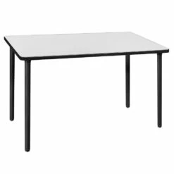 Regency Kee 42 X 24 In. Folding Training Seminar Table- White Top, Black Legs - Regency MTF4224WHBK