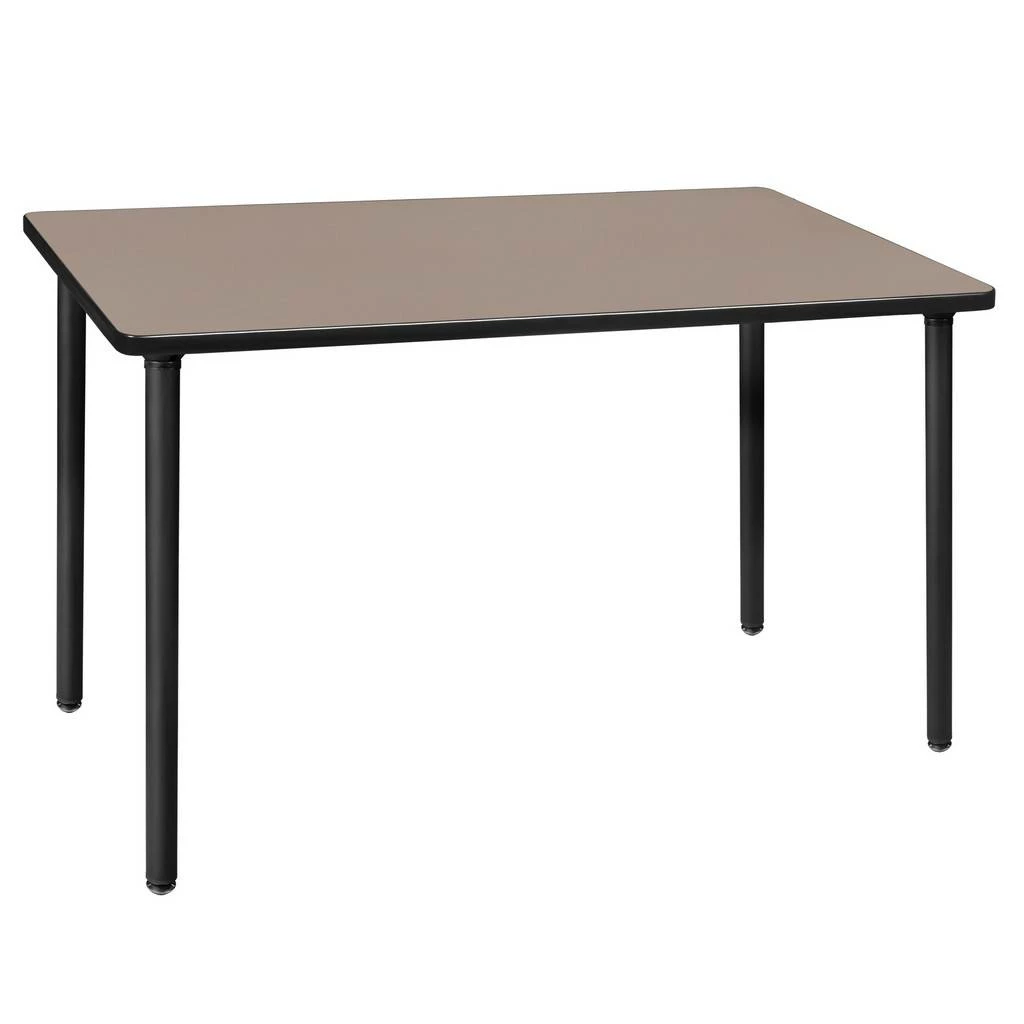 Regency Kee 48 X 24 In. Folding Training Seminar Table- Beige Top, Black Legs - Regency MTF4824BEBK