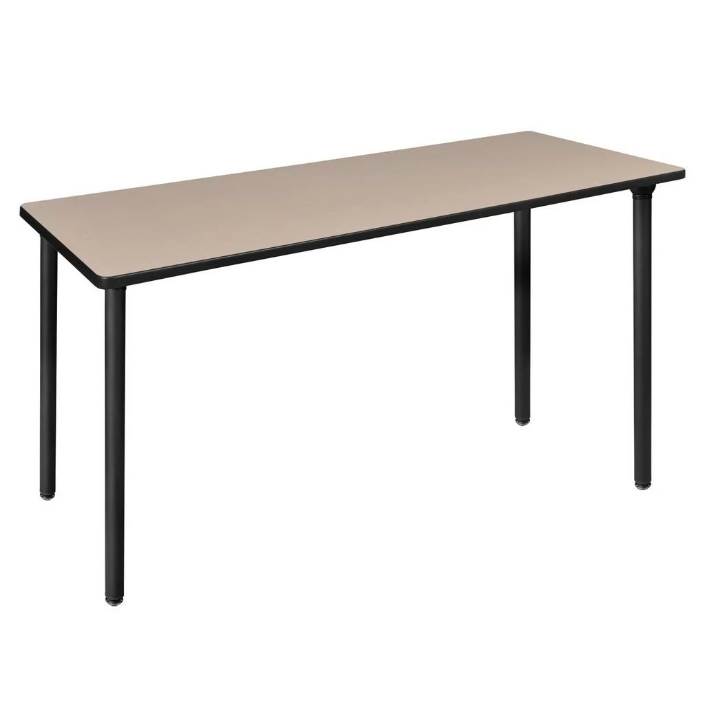 Regency Kee 60 X 24 In. Folding Training Seminar Table- Beige Top, Black Legs - Regency MTF6024BEBK