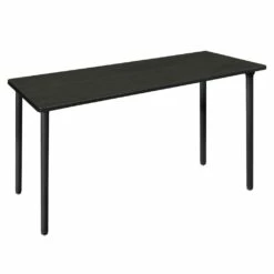 Regency Kee 66 X 24 In. Folding Training Seminar Table- Ash Grey Top, Black Legs - Regency MTF6624AGBK
