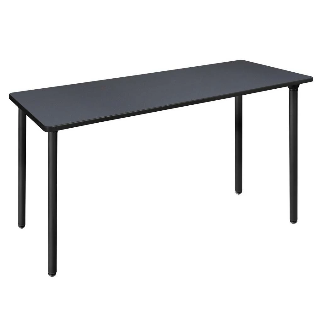 Regency Kee 66 X 24 In. Folding Training Seminar Table- Grey Top, Black Legs - Regency MTF6624GYBK